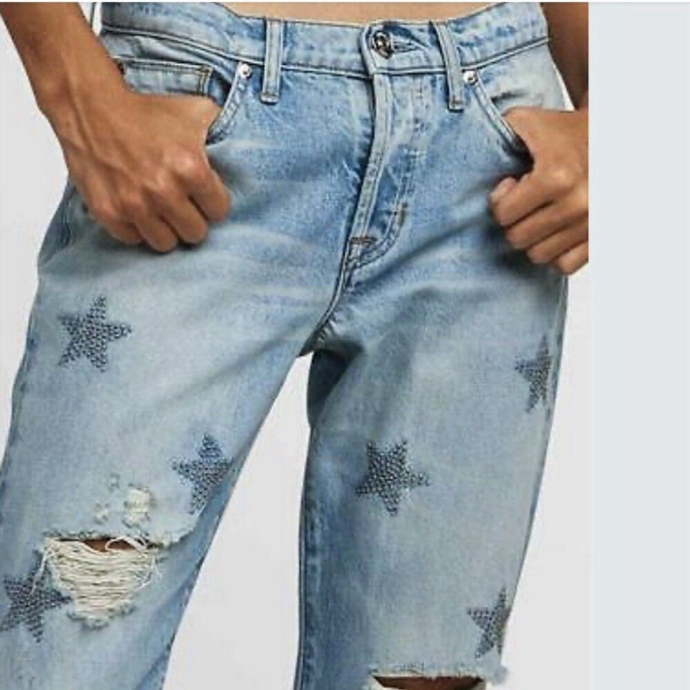 HUDSON Jeans Riley Crop Relaxed Straight Leg Jeans Amplify Size 26